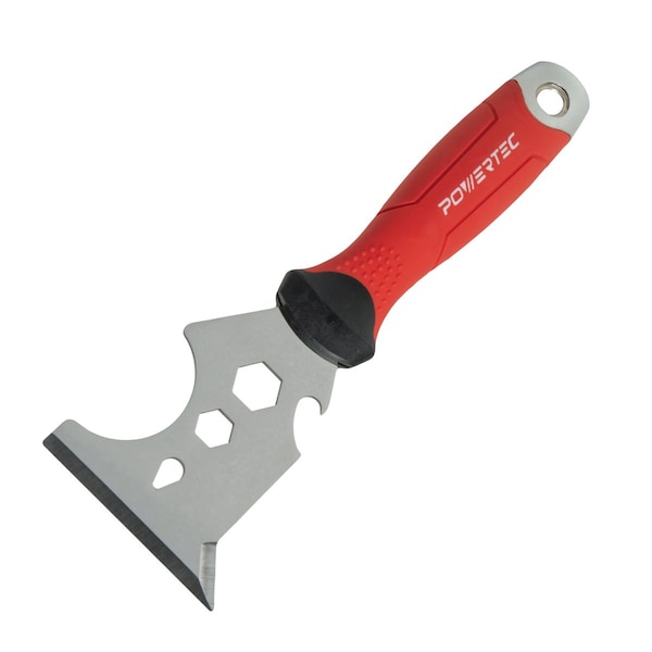 Powertec 9-in-1 Painter's Tool w/ 3in Stainless Steel Putty Knife with 3/8in & 1/4in Wrench 72067 - main