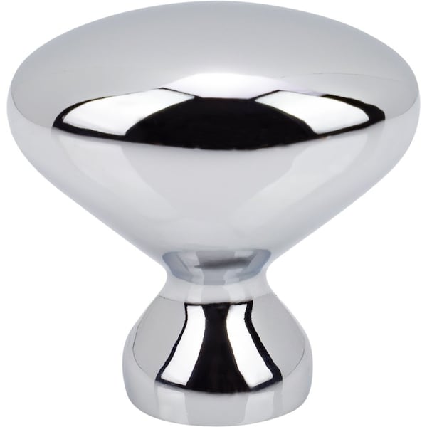 Designperfect 1-1/4 Overall Length Oval Cabinet Knob, Polished Chrome DPA-B7KPC - main