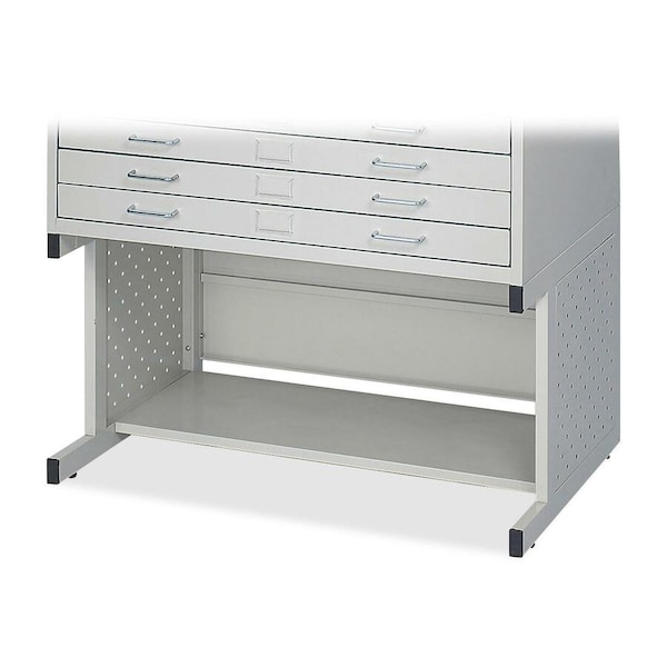 Safco Flat File Cabinet Base, Gray, Open 4971LG - main