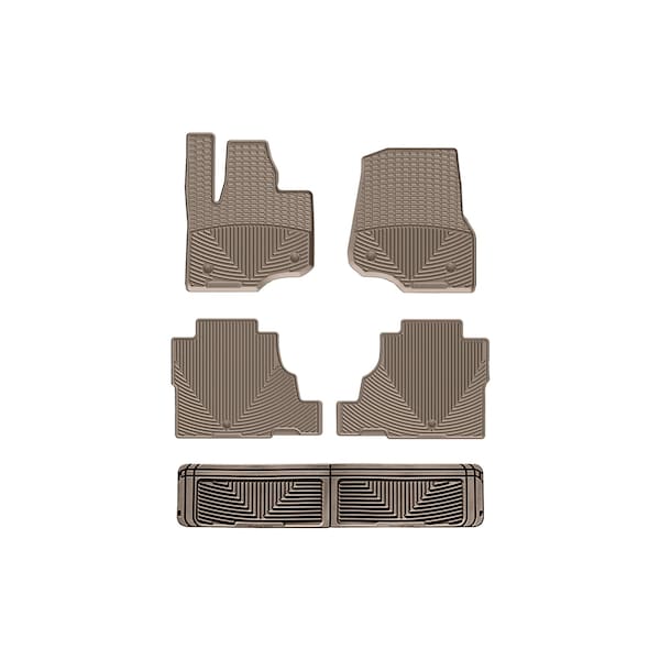 Weathertech Tan, Front, Rear, and Rear All Weather Floor Mats W477TN-W478TN-W60TN - main