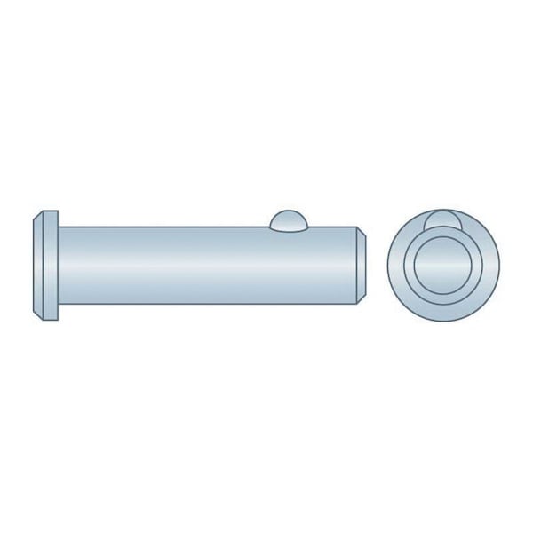 Huyett Cotterless Clevis Pin, Zinc Plated, 0.500 in Dia x 4.500 in Overall L x 5.000 in Shank L CLPCZ-0500-5000 - main