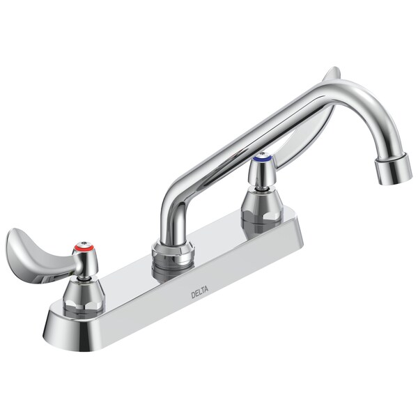 Delta Commercial 26C3 Two Handle 8 In Cast Deck-Mount Faucet In Chrome 26C3234 - main