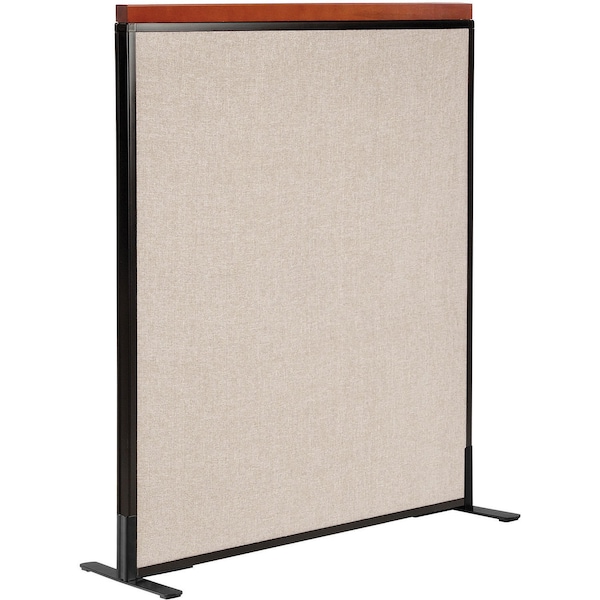 Global Industrial Interion Deluxe Freestanding Office Partition Panel, 36-1/4"W x 43-1/2"H, Tan 694845FTN - main