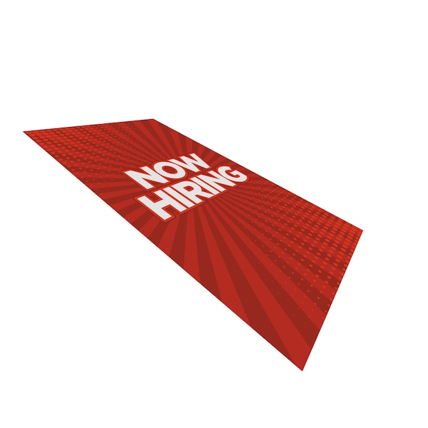 Showdown Displays 24 In X 36 In Superstrong Angle Iron Frame Graphics - Now Hiring Red Burst 908032-003 - main