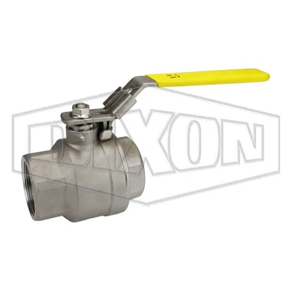 Dixon 2 pc Ball Valve, 2 in Nominal, FNPT End Style, 316 SSss Steel Body, Full Port, PTFE Seal Softgo DSBV200 - main
