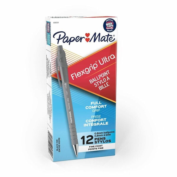 Paper Mate Pen, Flexgrip, Rcycld, Fine, Bk, PK12 9580131 - main
