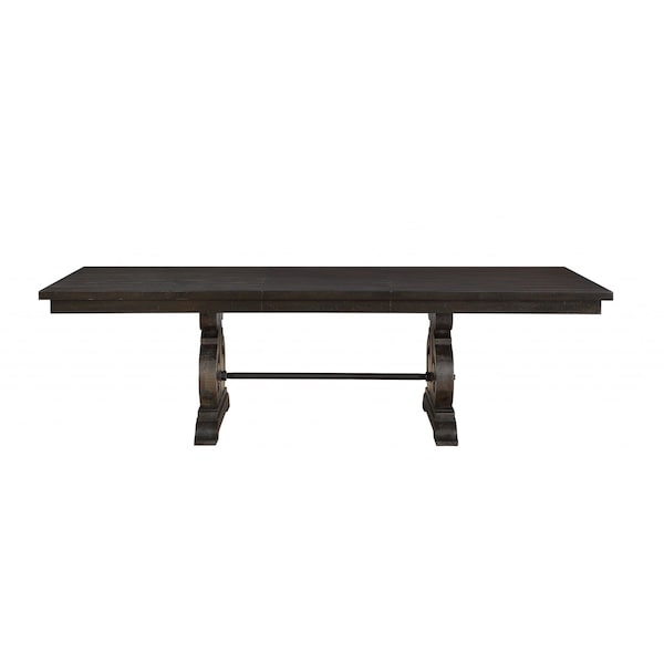 Homeroots 104" Brown Solid Wood Trestle Base Dining Table 347314 - main