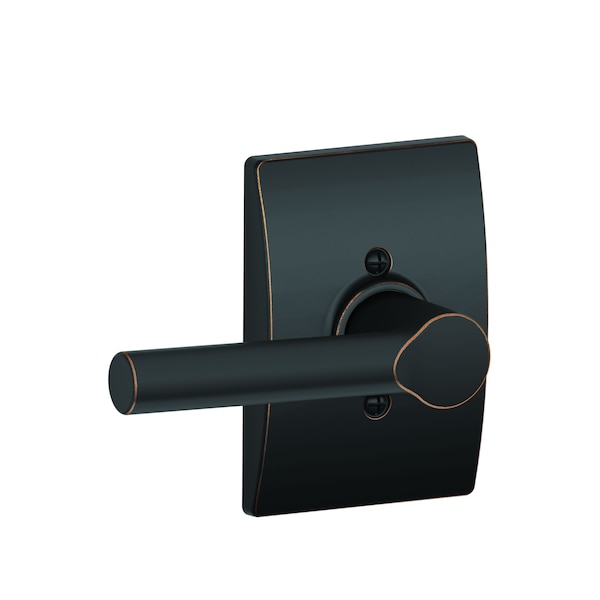 Schlage Residential Broadway Lever with Century Rose Interior Active Trim with 12326 Latch and 10269 Strikes Aged F59BRW716CEN - main