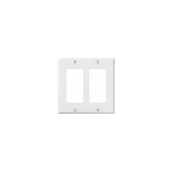Decora Faceplate, Number of Gangs: 2 Plastic, Ivory 80409-00I - main
