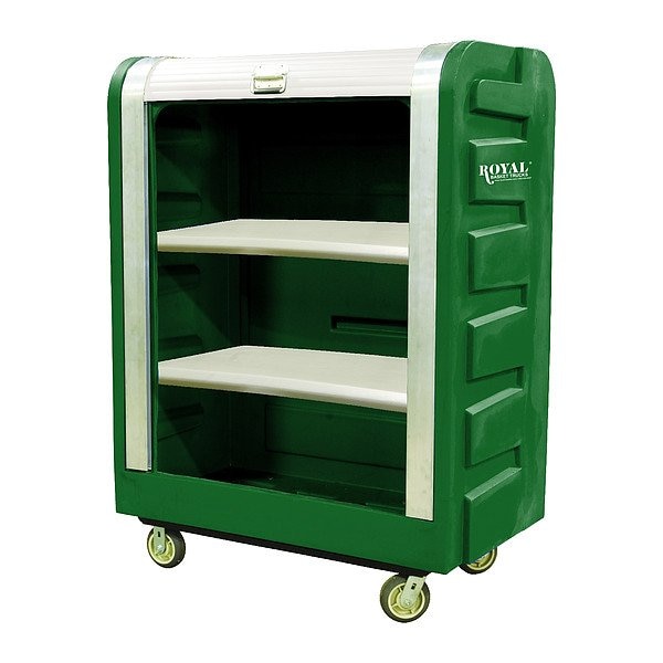 Royal Basket Trucks Bulk Tambour Door Truck, 28 in W x 50 1/2 in L x 66 3/4 in H, 2 Shelves G48-GNX-BTC-6UNN - main