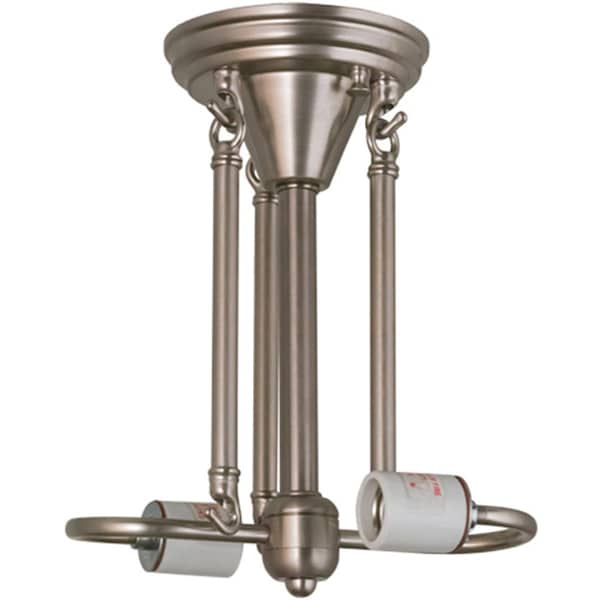 Meyda 13 in. Brushed Nickel 2 Light Semi-Flushmount Hardware, Brushed Nickel 99294 - main