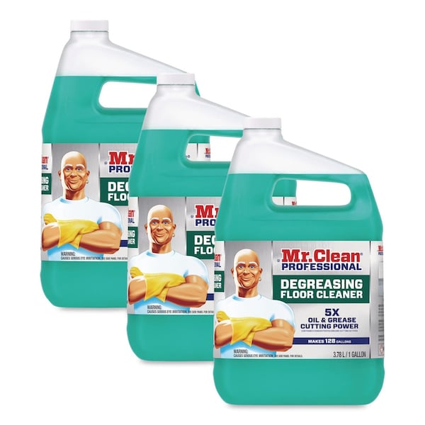 Mr. Clean Pro Degreasing Floor Cleaner, 1 gal Bottle, 3PK 80841125 - main