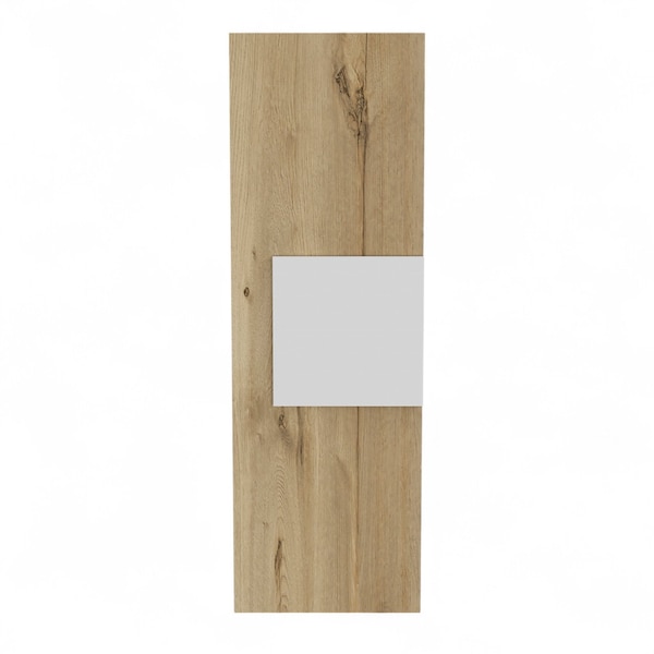 Homeroots Light Oak and White Multi Purpose Vertical Hanging Cabinet 473309 - main