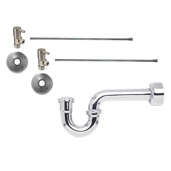 Mountain Plumbing Lavatory Kit - Lever Handle 1/4 Turn Valve (MT5003L) 1-1/4" in Satin Chrome MT7100-NL/SC - main