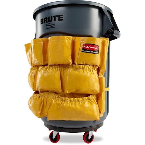 Rubbermaid Commercial Brute Utility Container Caddy Bag, Yellow RCP264200YW - main