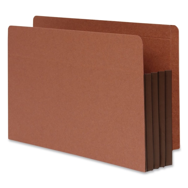 Pendaflex End Tab File Pocket, Dark Brown Gusset, 3.5" Expansion, Legal Size, Brown/Dark Brown, 10PK 1007049 - main