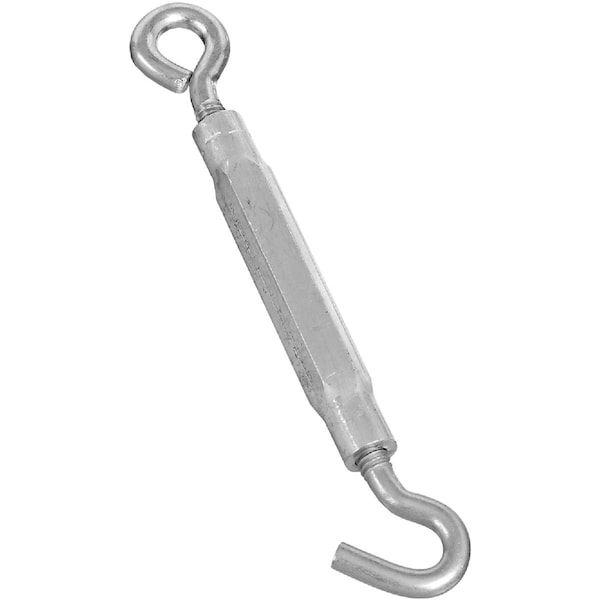 National Hardware 1/4''x7-1/2'' Zinc Hook & Eye Turnbuckle N221-861 - main