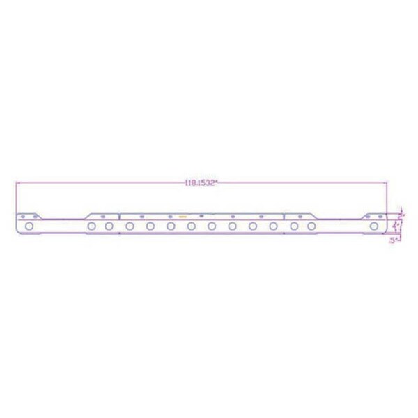 Ilc Repl. For Allanson International 9400 Sba Year 1995 Stainless Steel 4 In Ek Bumper Spoiler W14 WZ-EDJ8-Q - main