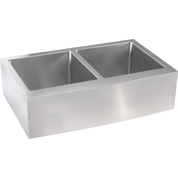 Ackland SleekSteel Stainless Steel 21in. x 33in. 16 Gauge Farmhouse Undermount 50/50 Dble Bowl Kitchen Sink AKKSS-16-5050-3321FHA-DB - main