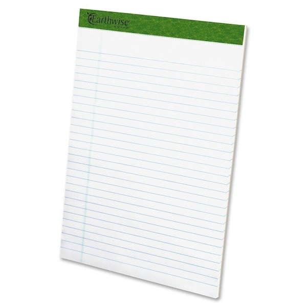 Esselte Envirotec Pad, 8-1/2" x 11-3/4", Jr. Legal Ruled, White, 50 Sheet/Pad, 12 Pads/Pack 20172 - main