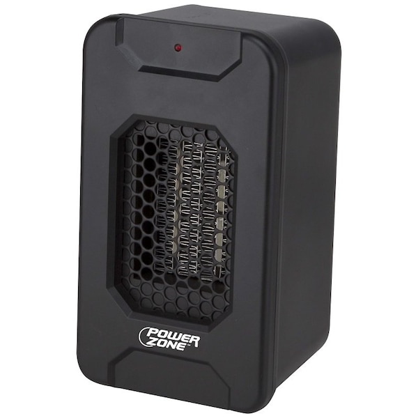 Powerzone Ceramic PTC Desk Heater, 2.92 A, 120 V, 350 W Heating, 1-Heating Stage, Black HT1193 - main
