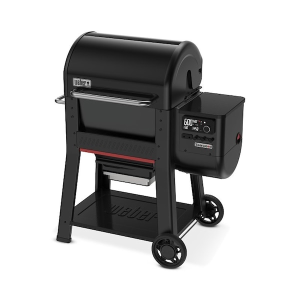 Weber SEARWOOD Pellet Grill, 648 sq-in Primary Cooking Surface, Side Shelf Included: Yes, Black 1500120 - main