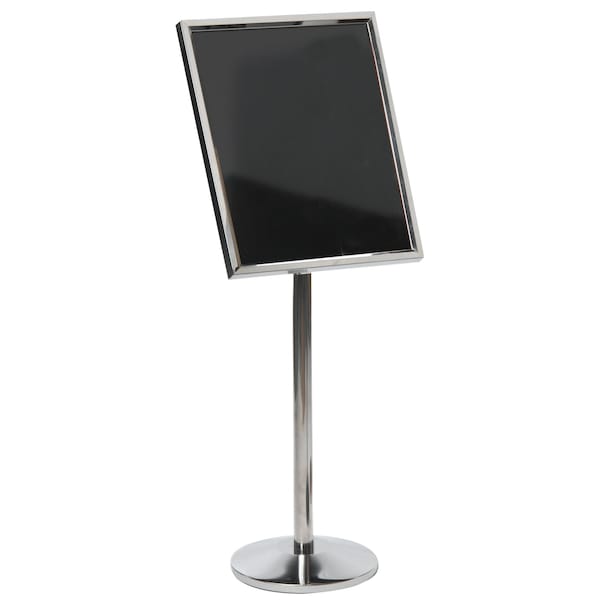 Aarco Single Pedestal Broadcaster, Display Menus, Posters Artwork, Chrome, Frame Size ID 17 1/2''Hx22 1/2''W P-5C - main