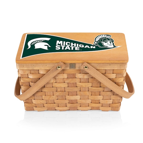 Picnic Time Family Of Brands NCAA Michigan State Spartans Poppy Personal Picnic Basket 124-00-299-354-0 - main