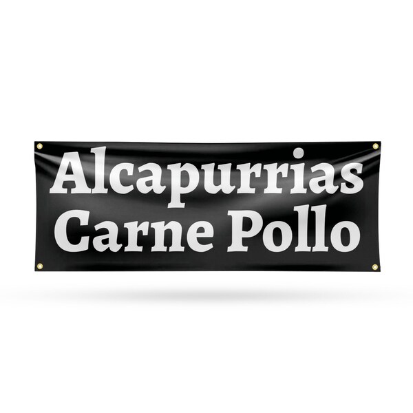 Signmission Alcapurrias Carne Pollo, 18 Inch x 48 Inch, Vinyl Banner B-30457 - main