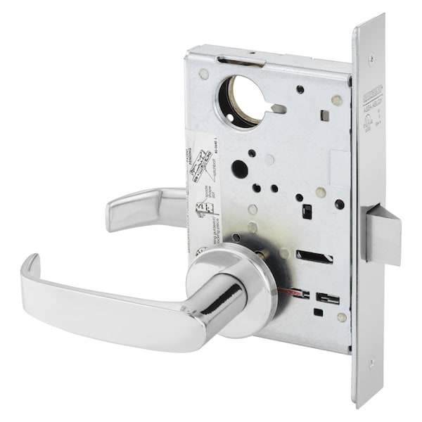 Sargent Grade 1 Passage or Closet Mortise Lock, L - Lever, LN - Rose, Field Reversible, ASA Strike, Bright 8215 LNL 26 - main