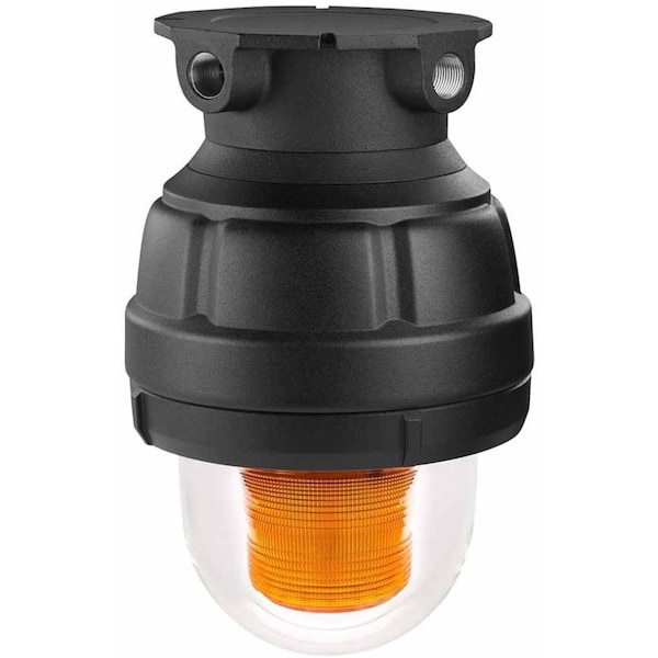 Federal Signal Strobe Light, Yellow, Strobe Tube, 24V DC, 80 FPM, 8 13/16 in Dia., Surface 27XST-024Y-4-MOD - main