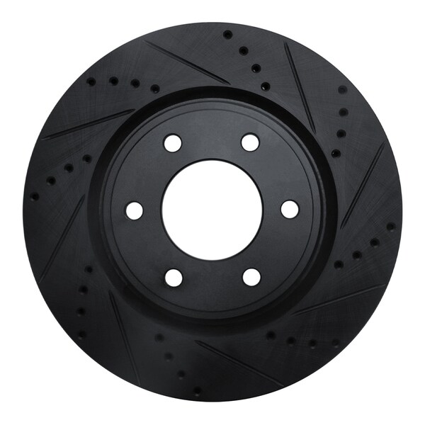 Dynamic Friction Co DFC Brake Rotor - Drilled and Slotted - Black 633-68016R - main