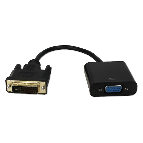 Qvs DVI to VGA Active Video Converter - Black DVIVGA-MF - main