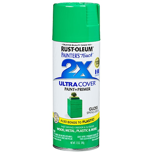 Rust-Oleum Painter's Touch 2X Ultra Cover Gloss Spring Green 12 Oz. Spray 314751 - main