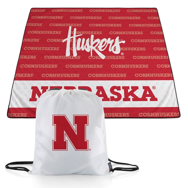 Picnic Time Family Of Brands NCAA Nebraska Cornhuskers Impresa Picnic Blanket - Lightweight Beach Blanket - Machine Washable 819-01-999-406-0 - main