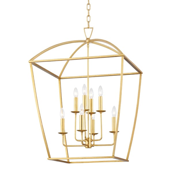 Hudson Valley Lighting Bryant 8 Light Lantern 24 In. Gold Leaf 8324-GL - main