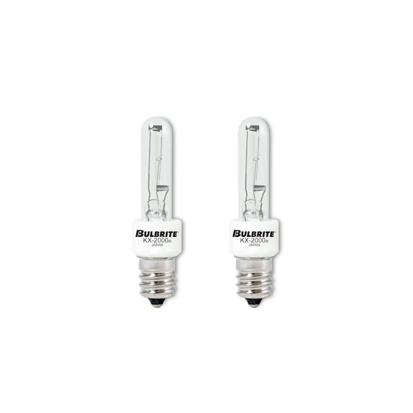 Bulbrite 20W T3 Bulbs with Candelabra Screw Base E12 Light Bulb, Clear, 2700K, 2PK 861342 - main