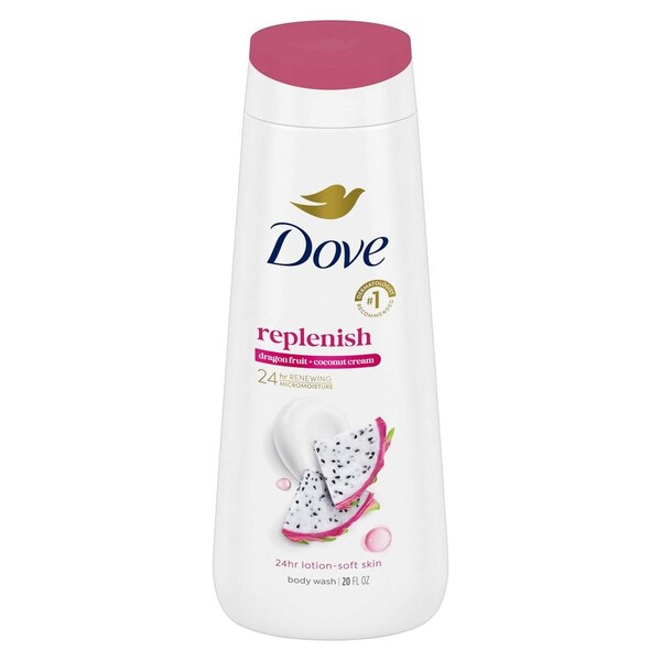 Dove Replenish Dragon Fruit and Coconut Cream Body Wash, 20 Ounce, 4PK 64398646 - main