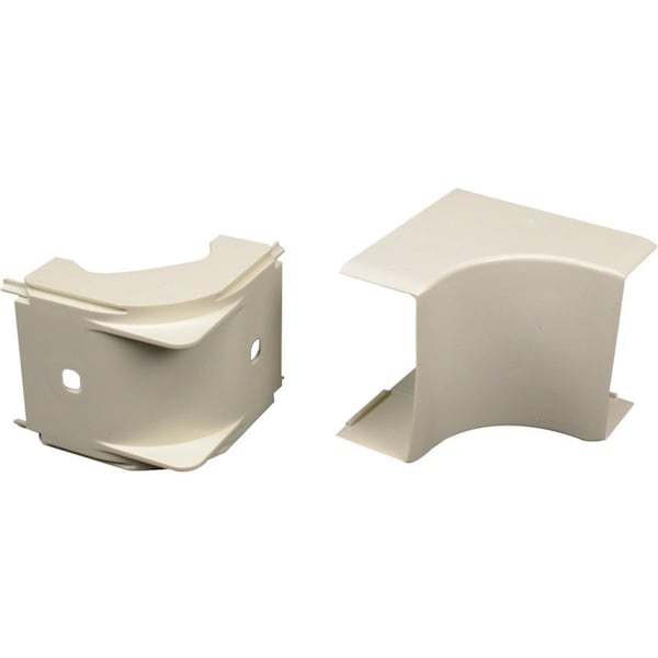 Legrand Internal Elbow Raceway, PN10 Series, 1 Channel, 2-1/4 in W, 3/4 in H, 2-1/4 in L, Ivory PN10F17V - main