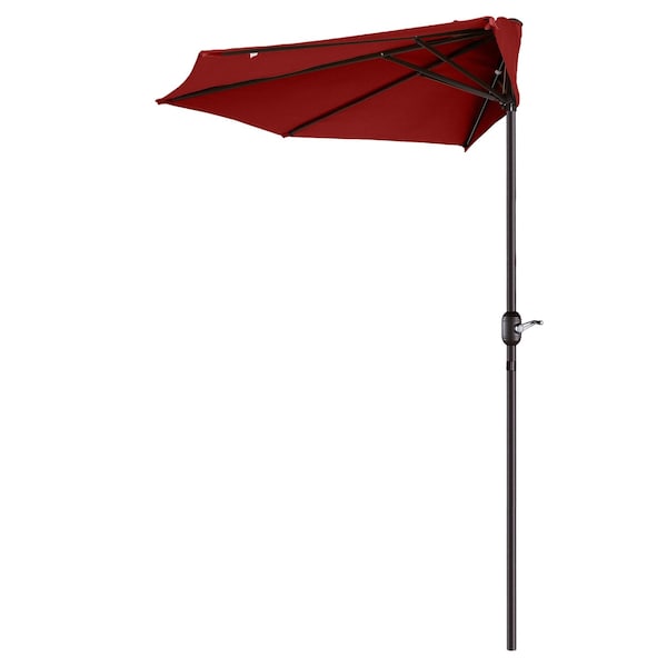 Villacera 9ft Half Umbrella, Red 83-OUT5463 - main