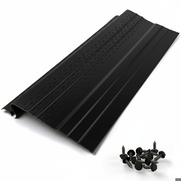 Waterlock Pro Aluminum Gutter Guard, Black, 100ft WP-5KS-100-BLK - main