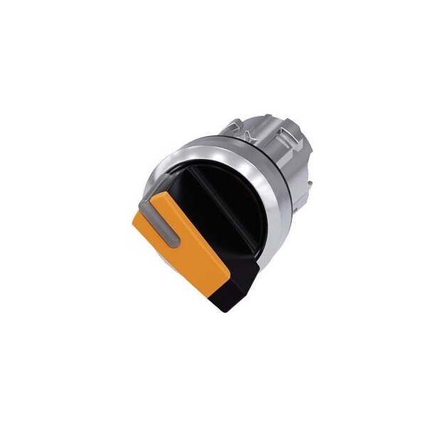 Siemens Selector switch, illuminable, 22 mm, round, metal, shiny, amber 3SU1052-2BF00-0AA0 - main
