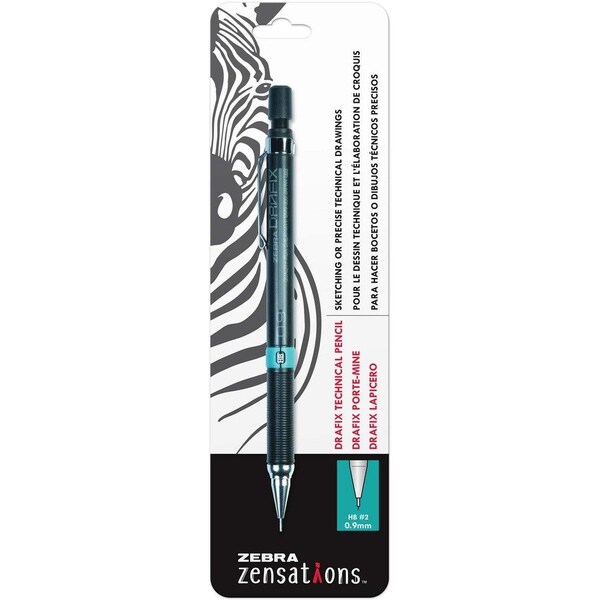 Zebra Pen Zensations Drafix Technical Pencil 0.9mm HBNo 2 1Pk 05611 - main