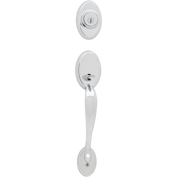 Kwikset Chelsea Single Cylinder Exterior Handleset SmartKey with 6AL Latch and STRKP Strike Pack which 800CELIP-26S.STRKP - main