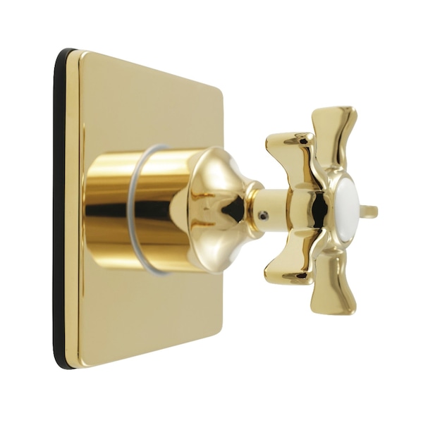Kingston Brass Single-Handle Three-Way Diverter Valve with Square Trim Kit, Polished Brass KS3042NX - main