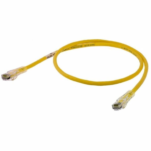 Hubbell Premise Wiring Ethernet Cable, Cat 6, Yellow, 20 ft. HC6Y20 - main