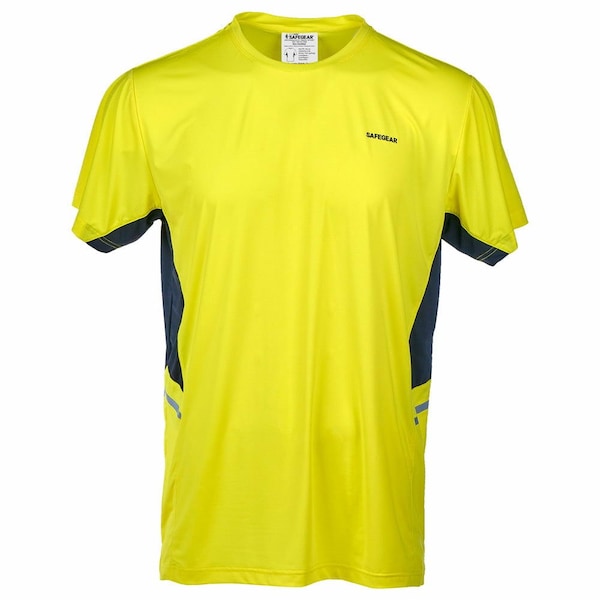 Jj Keller Cooling High Visibility Short Sleeve T-Shirt, Moisture Wicking, Side Vents, Large, SAFEGEAR 73913 - main