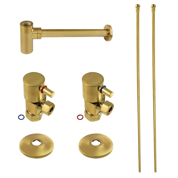 Kingston Brass Plumbing Sink Trim Kit with Bottle Trap, Brushed Brass CD53307DLLKB30 - main