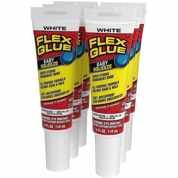 Flex Seal Instant grab glue, White, 6 oz, 6 PK GFSTANR06 - main