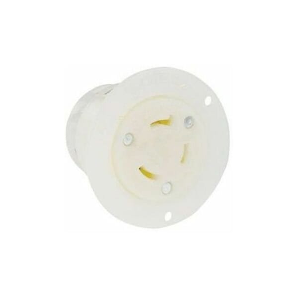 Leviton Locking Receptacle, L6-15R, 15 A, 250V AC, Single Phase, 2 Pole, Flush Mount, Screw Terminals 4585-C - main